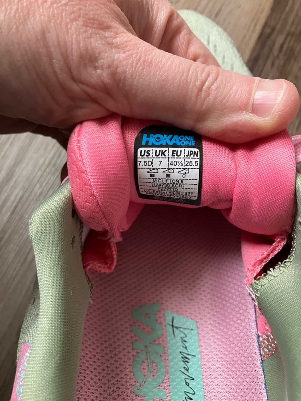 Hoka X Free People Movement Clifton 8 Athletic Shoes - Picture 7 of 8